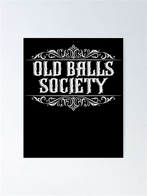 Mens Funny 40th Birthday Old Balls Club 40 Years Of Awesome Poster