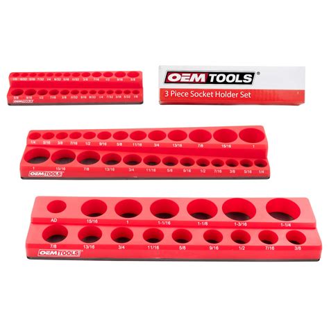 Buy Oemtools 22484 3 Piece Sae Magnetic Socket Organizers Socket Organizers For Toolboxes