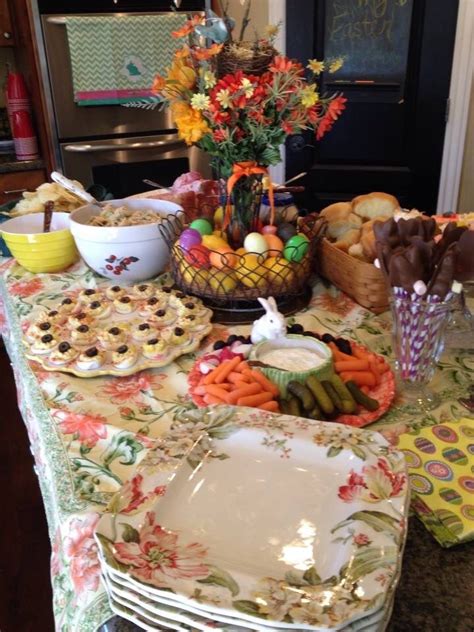 Easter buffet | Easter buffet, Table decorations, Decor