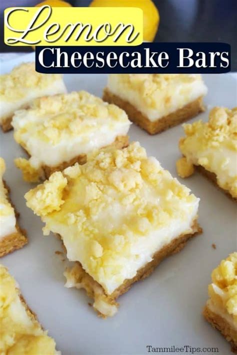 Lemon Cheesecake Bars Recipe Video Tammilee Tips