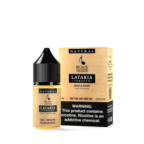 Juice Latakia Tobacco Black Note Nicsalt