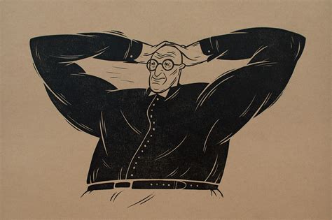 Wally Olins Linocut Print On Behance