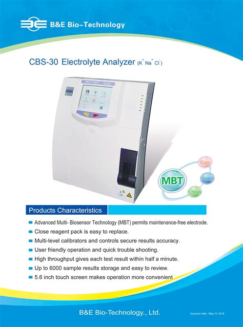 Electrolyte Analyzer K Na Cl