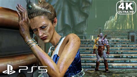 God Of War 3 Remastered PS5 Kratos Meets Hera At The Olympus Garden