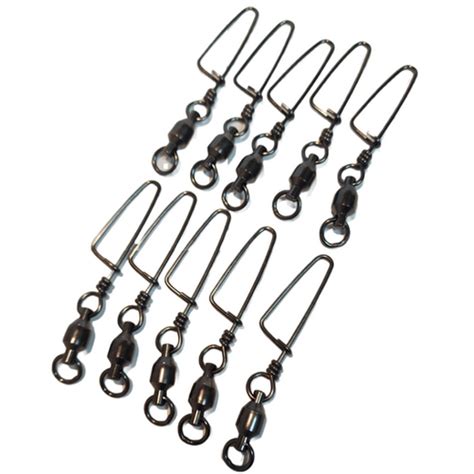 Black Nickel Ballbearing Snap Swivels Pcs Lb Salado Lures