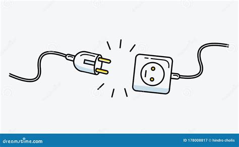 Electric Plug And Socket Unplug Disconnection Loss Of Connect Stock