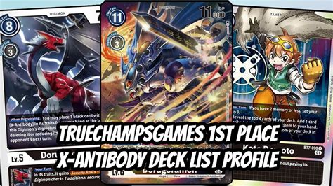 St Place X Antibody Deck List Profile Digimon Tcg English Bt Youtube