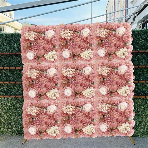 Artificial Rose Flower Wall Panel Wedding Bridal Baby Shower Party Diy