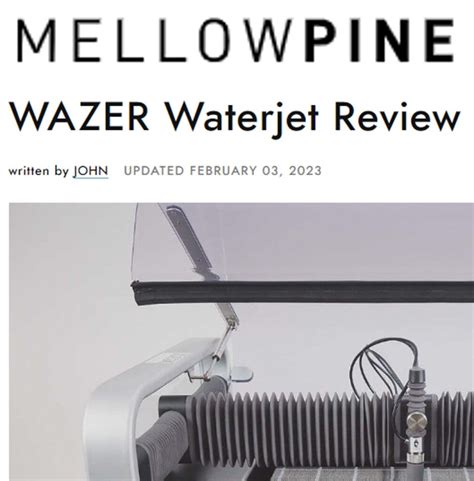 Desktop Waterjet Cutter Review WAZER