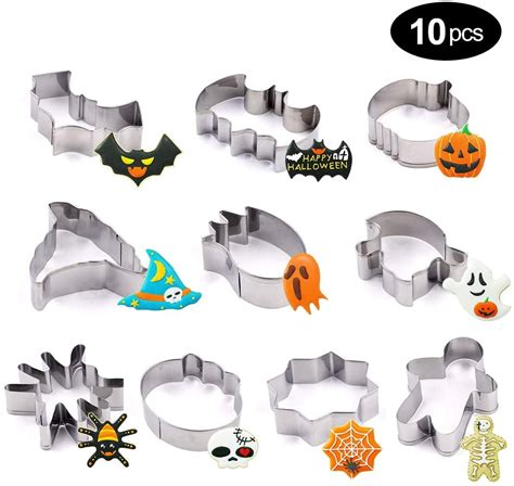 Pcs Halloween Cookie Cutters Cookie Cutter Set Pumpkin Bat Ghost