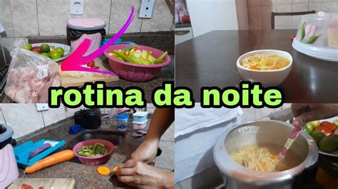 rotina da noite fiz sopa de frango legumes ficou uma delícia