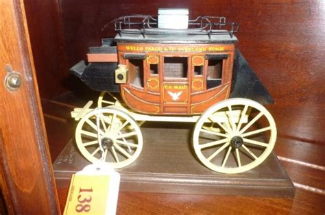 WOOD MODEL OF STAGECOACH WELLS FARGO & CO. OVERLAND : Lot 138