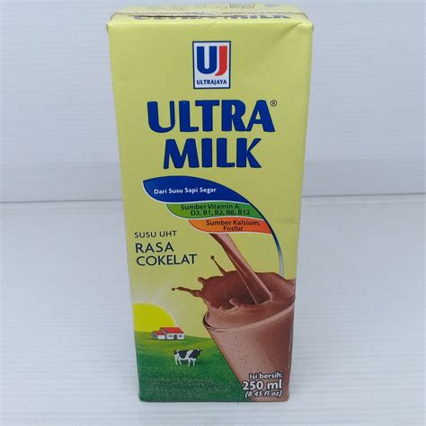 Ultra Milk Susu UHT Rasa Cokelat 250 Ml UJ Ultrajaya Lazada Indonesia