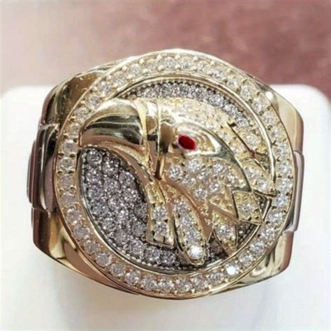 Men S Fashion Totem Eagle Inlaid Zircon Ring Hip Hop Rock Temu Ireland