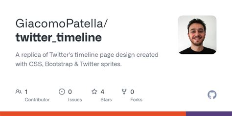 GitHub - GiacomoPatella/twitter_timeline: A replica of Twitter's timeline page design created ...