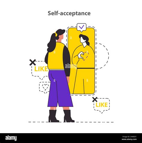 Self Acceptance Concept Woman Projecting Self Love And Confidence