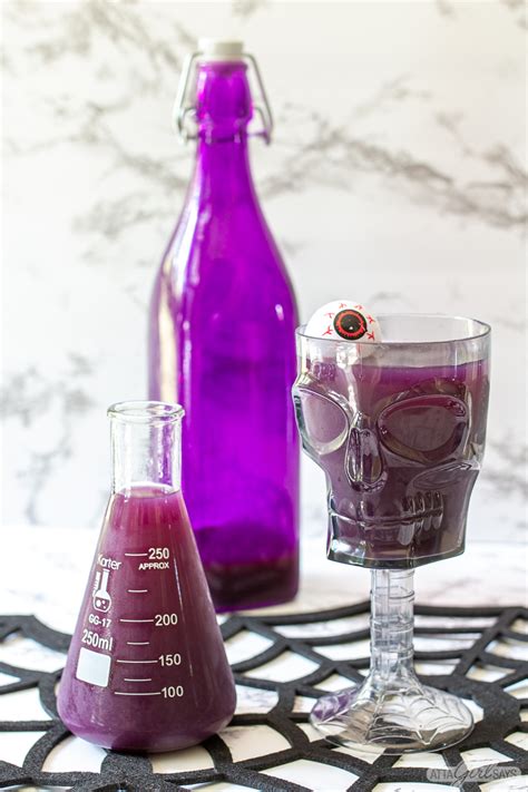 Halloween Punch Recipe Made with Fruit Juice & Hibiscus Tea