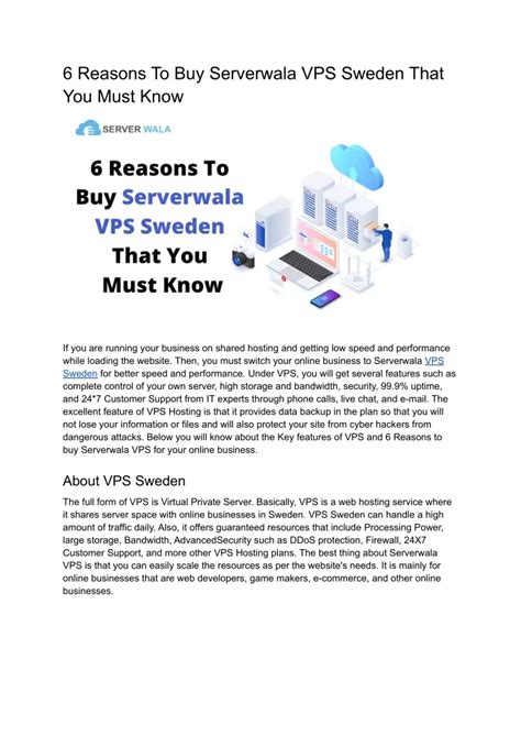 PPT 6 Reasons To Buy Serverwala VPS Sweden That You Must Know