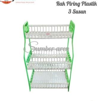 Jual Rak Piring 3 Susun Plastik Tempat Piring Gelas Plastik Susun