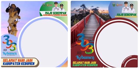 Ragam Twibbon HUT Kabupaten Kebumen Ke 393 Tahun 2022 Waca Berita