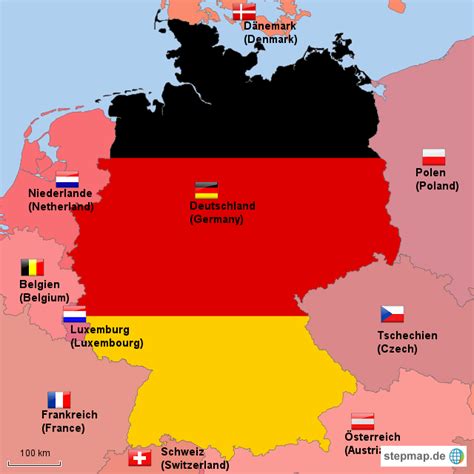 Stepmap Deutschland Und Nachbarländer Germany And Direct Neighbours