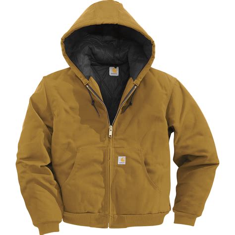 Carhartt Mens Duck Active Jacket — Quilt Lined Tall Style Model