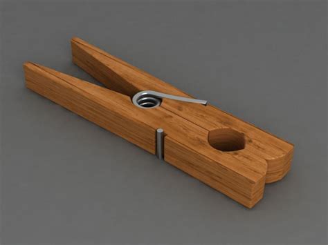 Прищепка пружинная тип V1 Бесплатная 3D Модель - .obj .stl - Free3D