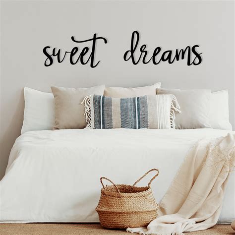 Sweet Dreams Metal Sign Metal Wall Art Above Bed Decor Etsy