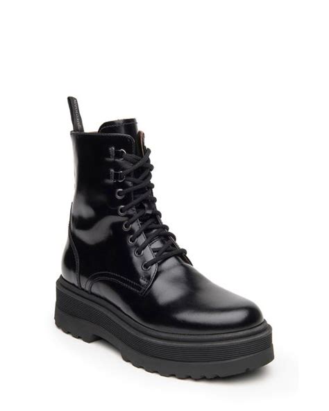 Nero Giardini Platform Combat Boot In Black Lyst