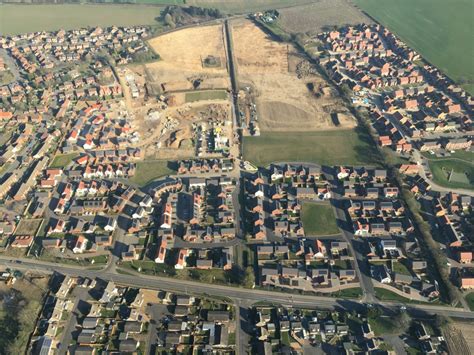 Aerial Views Of The Swaffam Norfolk Housing Development By Abel Homes