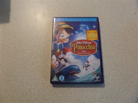 PINOCCHIO DVD DISNEY 70th Anniversary 2 Disc Platinum Edition In Exc