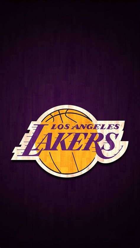 Download Lakers Logo Dark Purple Iphone Wallpaper | Wallpapers.com in ...