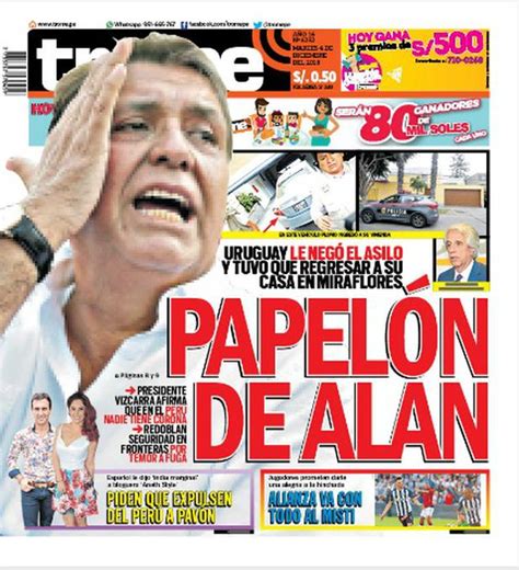 PAPELÓN DE ALAN PORTADA IMPRESA TROME