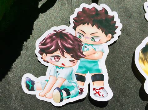 Haikyuu Waterproof Stickers Hinata And Kageyama Tsukishima And Tadashi