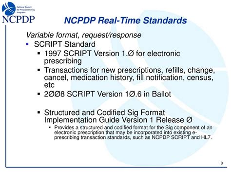 Ppt Ncpdp Standards Overview Powerpoint Presentation Free Download