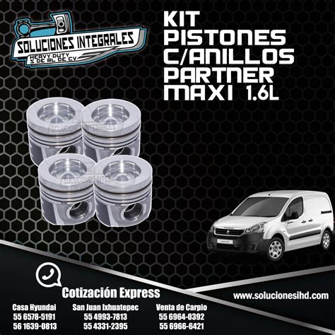 KIT PISTONES C ANILLOS PARTNER MAXI 1 6L Soluciones IHD