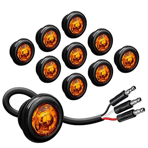 Snapklik True Mods Pc Round Amber Trailer Led Marker Light