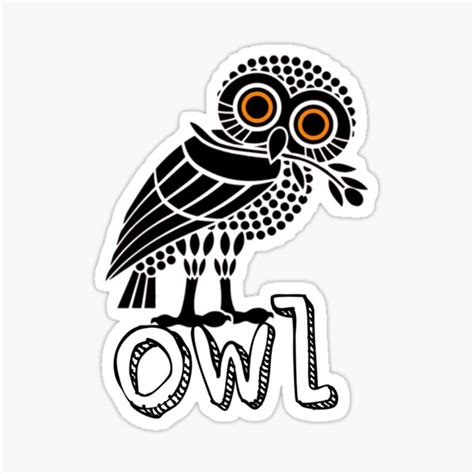 "Athenian owl,athenian,athena,owl,logo,logo owl " Sticker for Sale by ...