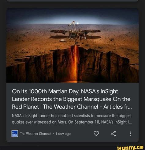 On Its 1000th Martian Day Nasas Insight Lander Records The Biggest