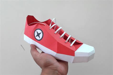 Diy Canvas Shoe 3d Papercrafts By Paper Amaze Thehungryjpeg