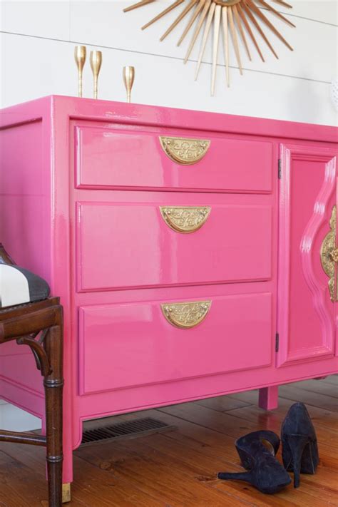 How To Paint High Gloss Finish On Wood Furniture Pink Furniture