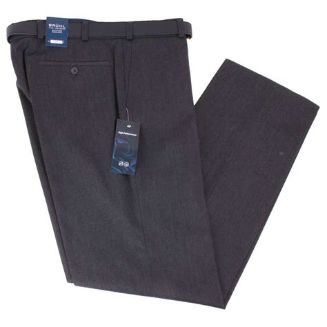 Anthracite Grey Bruhl Mens Robert Classic Wool Mix Smart Trousers Kj Beckett