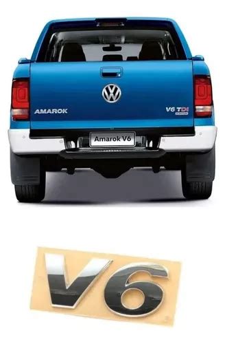 Emblema Tampa Traseira V6 Amarok 2h0853675f2zz Original Vw