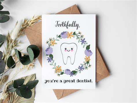 Thank You Card For Dentist National Dentist Day Card Dentist