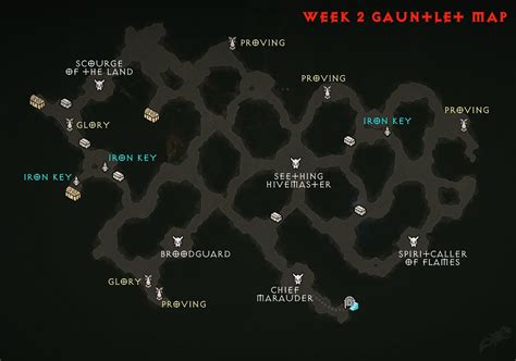 Diablo 4 Tipp Gauntlet Map für Woche 2 mit allen Objectives