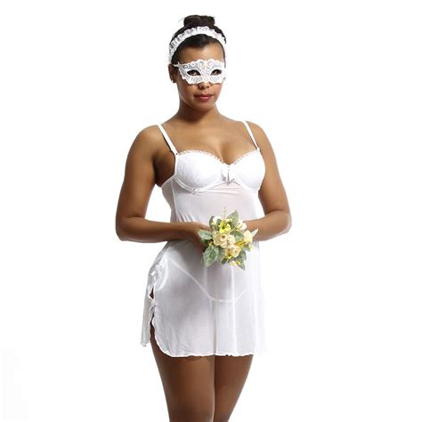 Camisola Fantasia Noiva Noivinha Mascarada Tulipa Sex Shop Loja