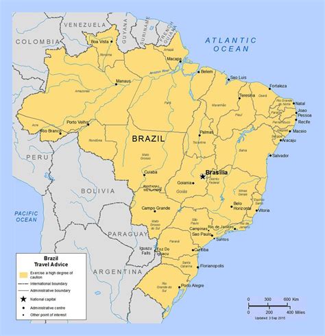 Brazil map cities - Cities in Brazil map (South America - Americas)