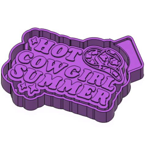 Stl File Hot Cowgirl Summer Freshie Mold 3d Model Molding For Making Silicone Mould 🥵 ・3d