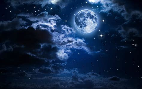 Moonlight Stars Wallpaper