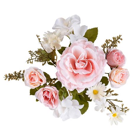 Save Big Matoen Artificial Rose Flowers Bouquet Real Looking Blush Foam